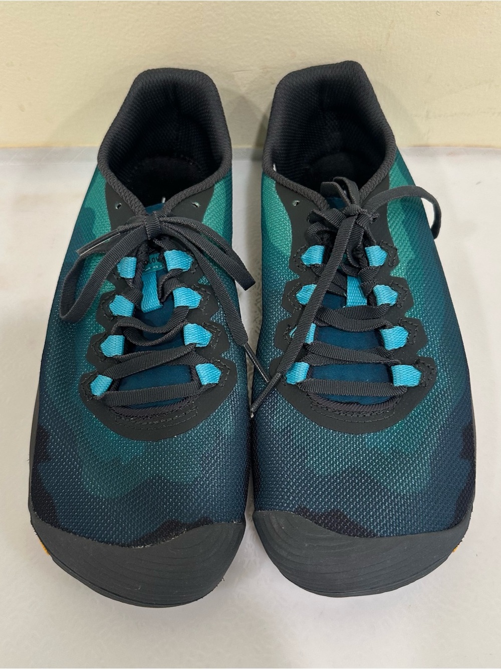 Merrell Vapor Glove 4 Green & Blue Lace Up BAREFOOT Sneakers Size Ladies 8 - Picture 2 of 10